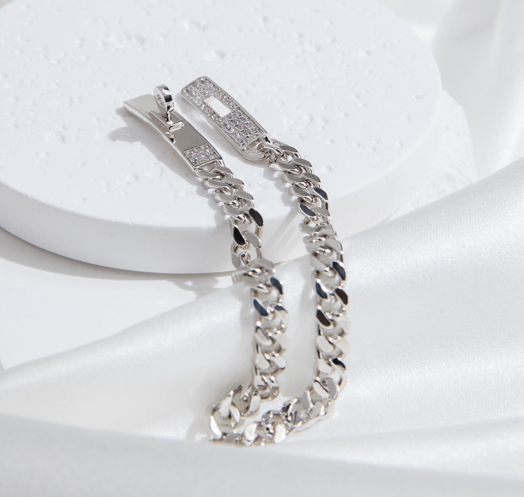 [Gaonasi]KELLY CHAIN SILVER DIAMOND BRACELET