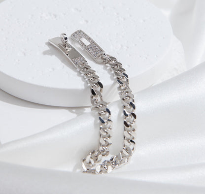 [Gaonasi]KELLY CHAIN SILVER DIAMOND BRACELET