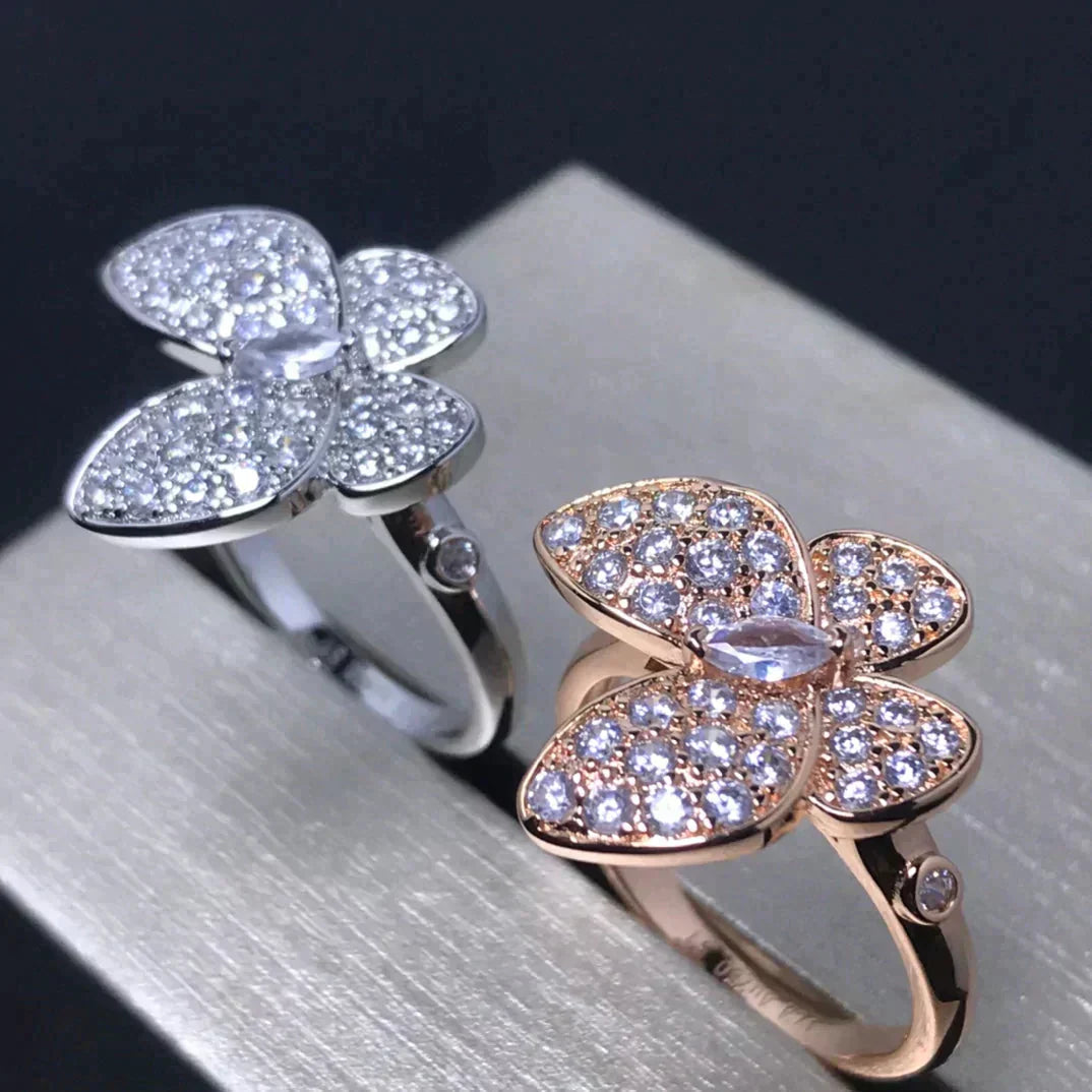 [Gaonasi]BUTTERFLY PINK GOLD DIAMOND RING