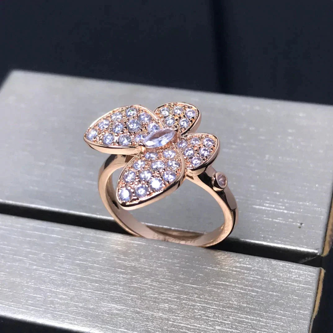 [Gaonasi]BUTTERFLY PINK GOLD DIAMOND RING