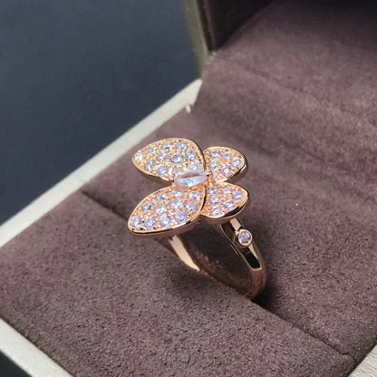 [Gaonasi]BUTTERFLY PINK GOLD DIAMOND RING