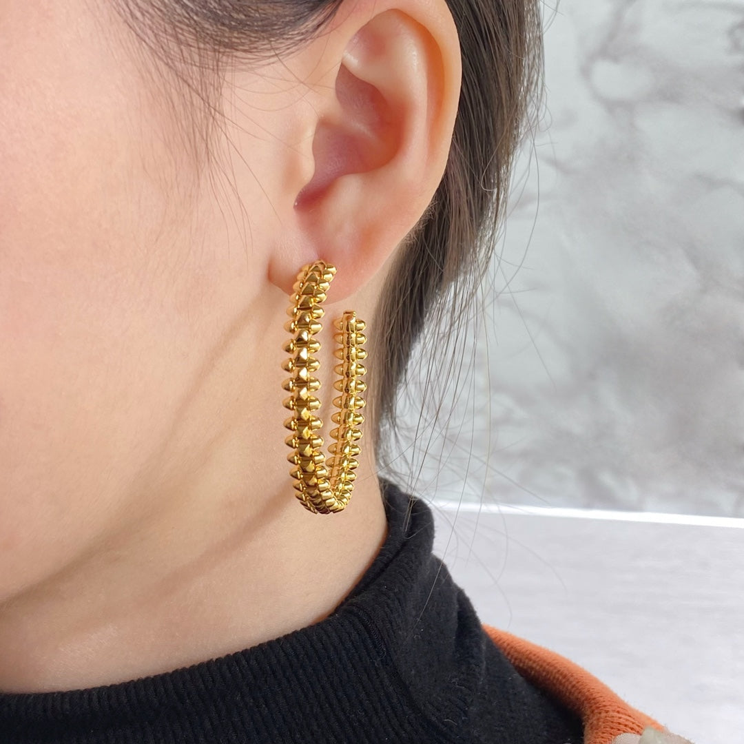 [Gaonasi Jewelry]CLASH HOOP LARGE EARRINGS