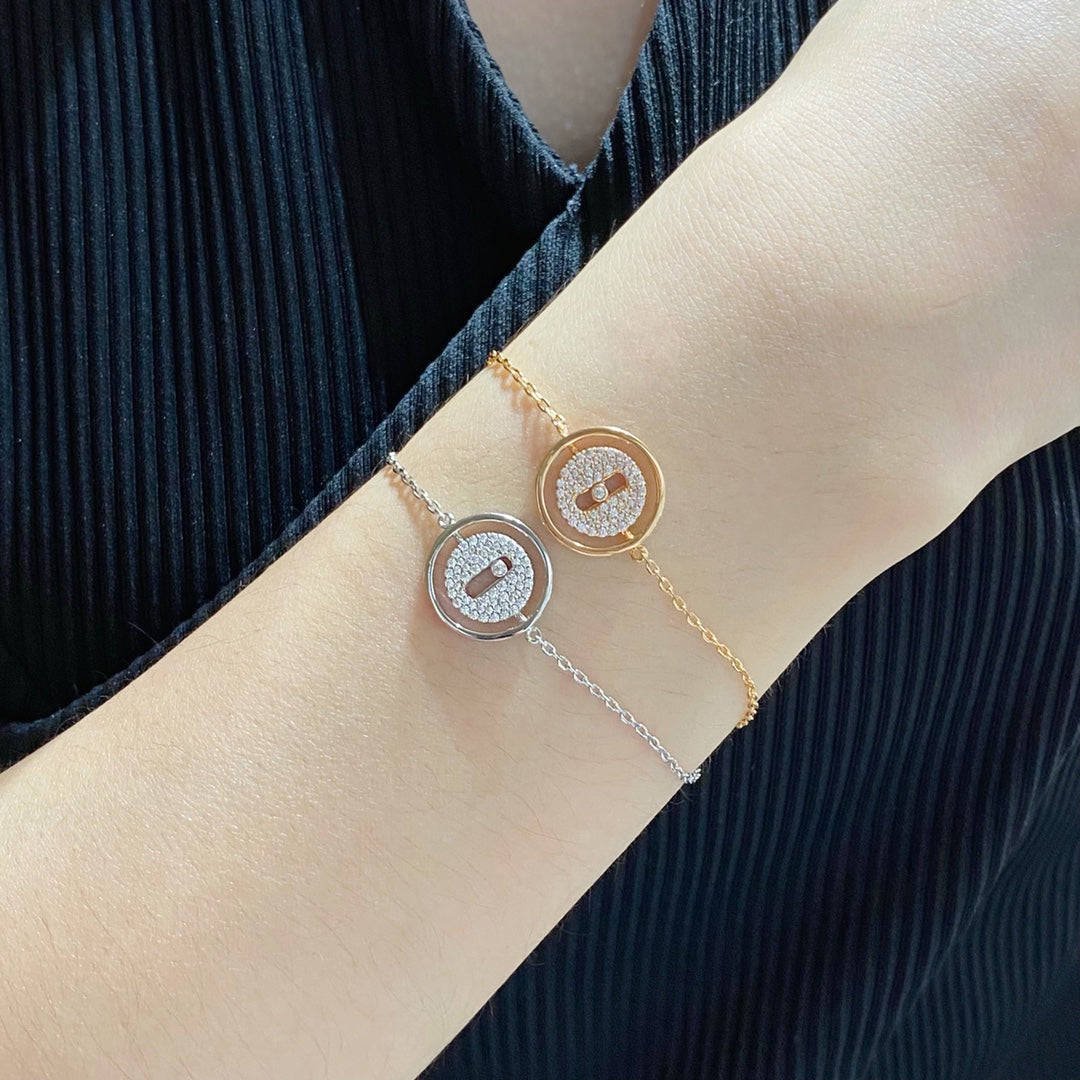 [Cadisa]LUCKY MOVE DIAMOND PAVED BRACELET