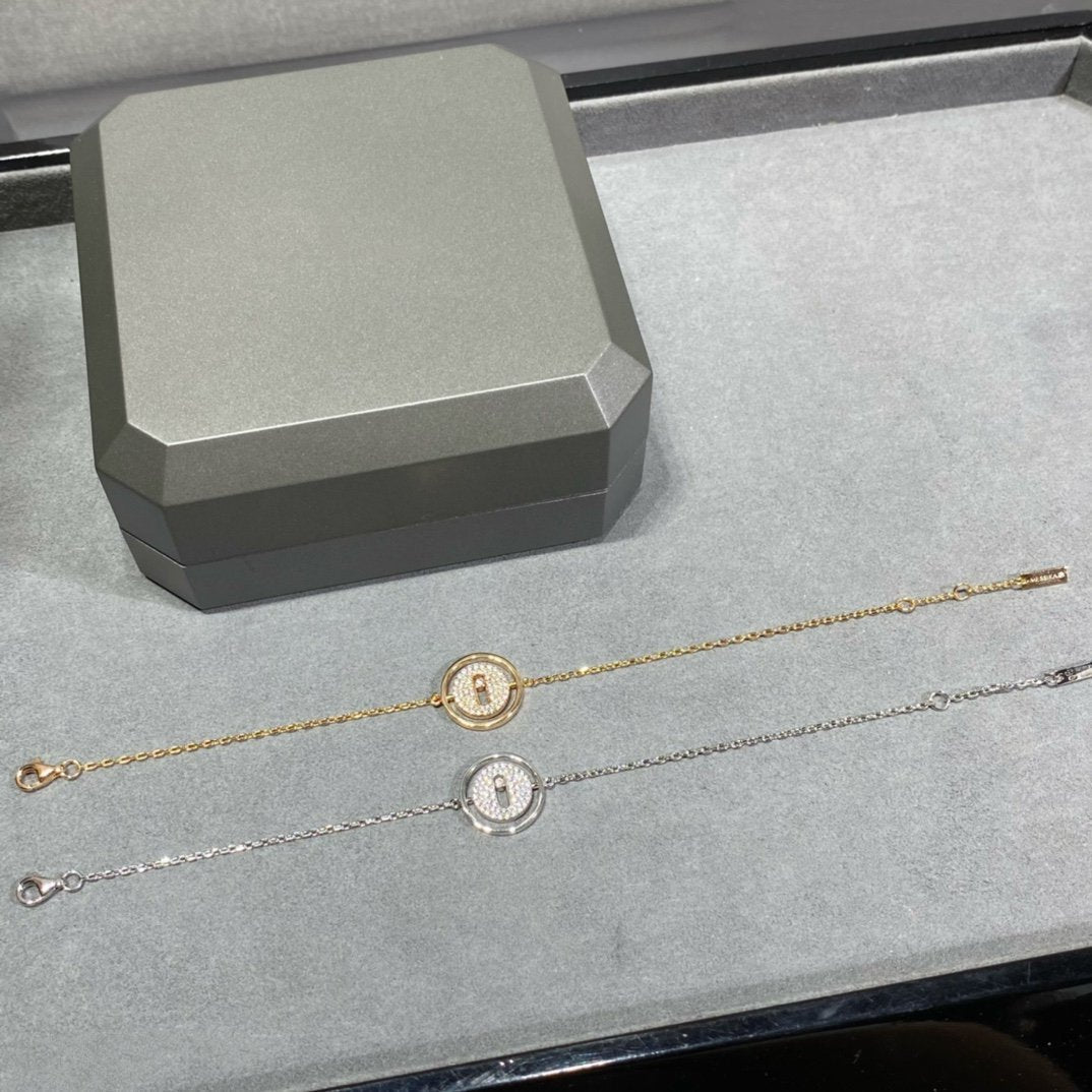[Cadisa]LUCKY MOVE DIAMOND PAVED BRACELET