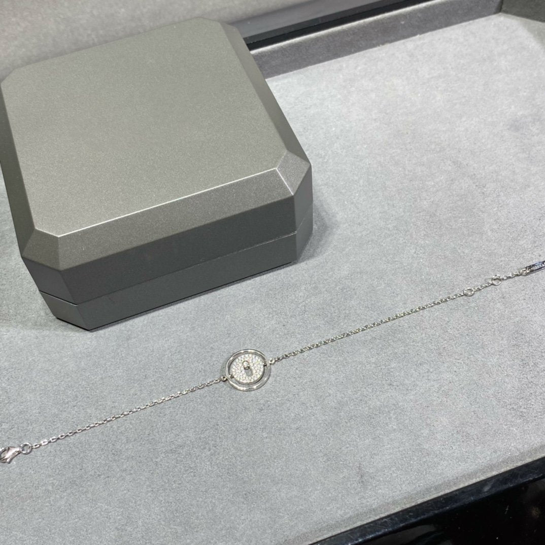 [Cadisa]LUCKY MOVE DIAMOND PAVED BRACELET