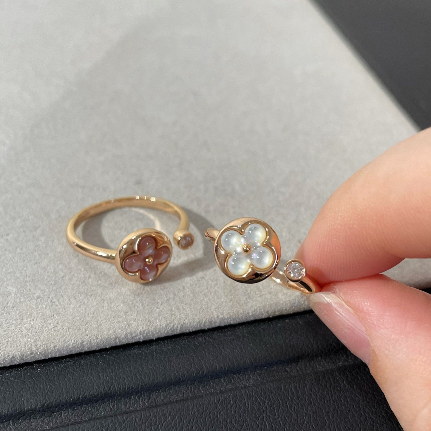 [Gaonasi]SUN 1 DIAMOND PINK MOP RING