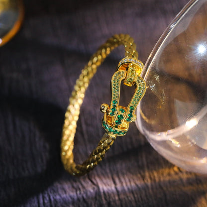[Gaonasi]FORCE 10 GOLD GREEN DIAMOND PAVED