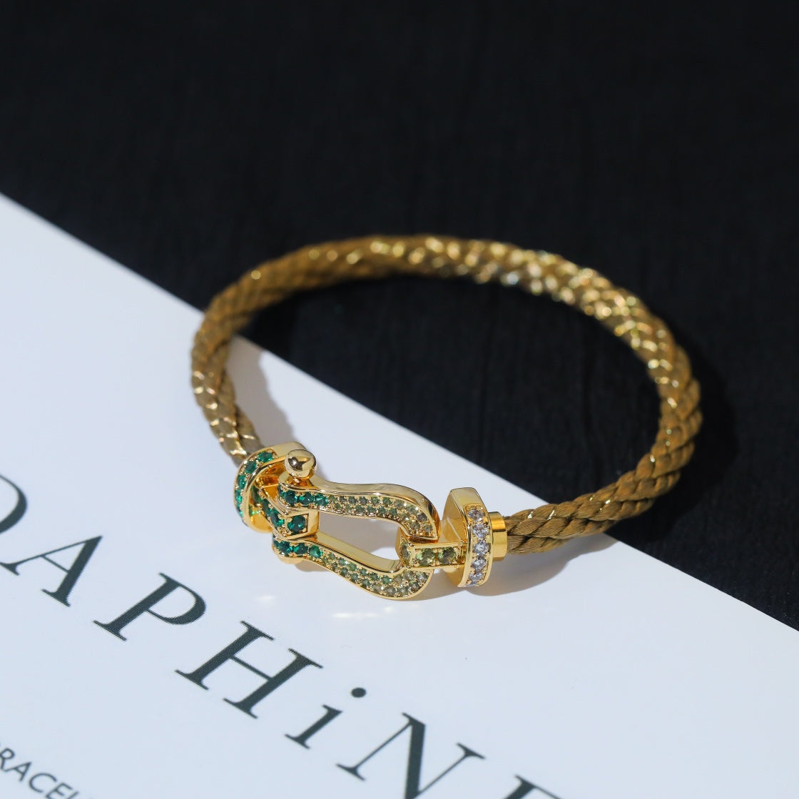 [Gaonasi]FORCE 10 GOLD GREEN DIAMOND PAVED