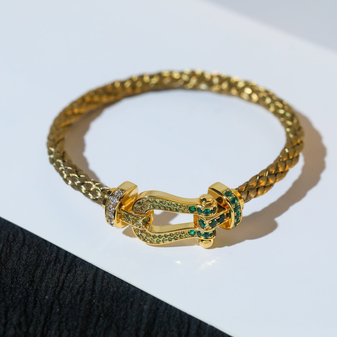 [Gaonasi]FORCE 10 GOLD GREEN DIAMOND PAVED