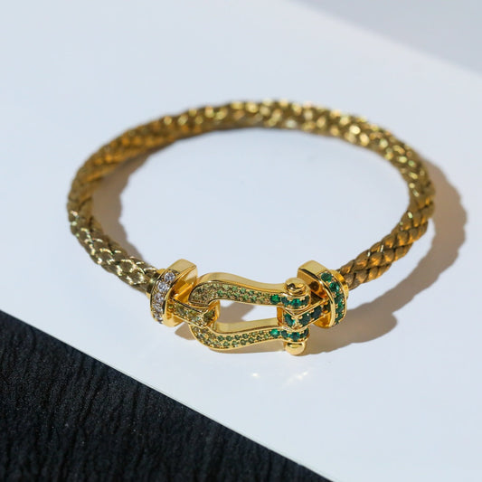 [Gaonasi]FORCE 10 GOLD GREEN DIAMOND PAVED