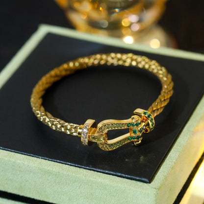 [Gaonasi]FORCE 10 GOLD GREEN DIAMOND PAVED