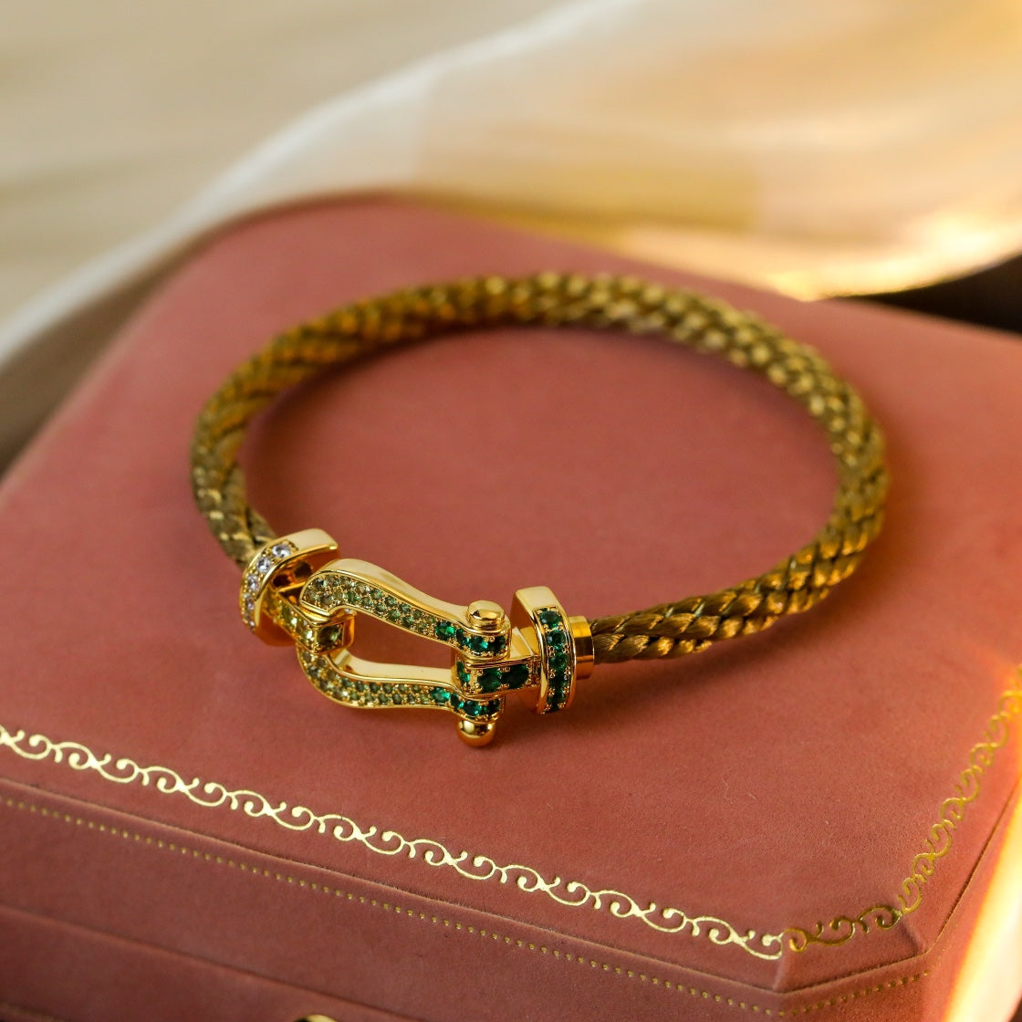 [Gaonasi]FORCE 10 GOLD GREEN DIAMOND PAVED