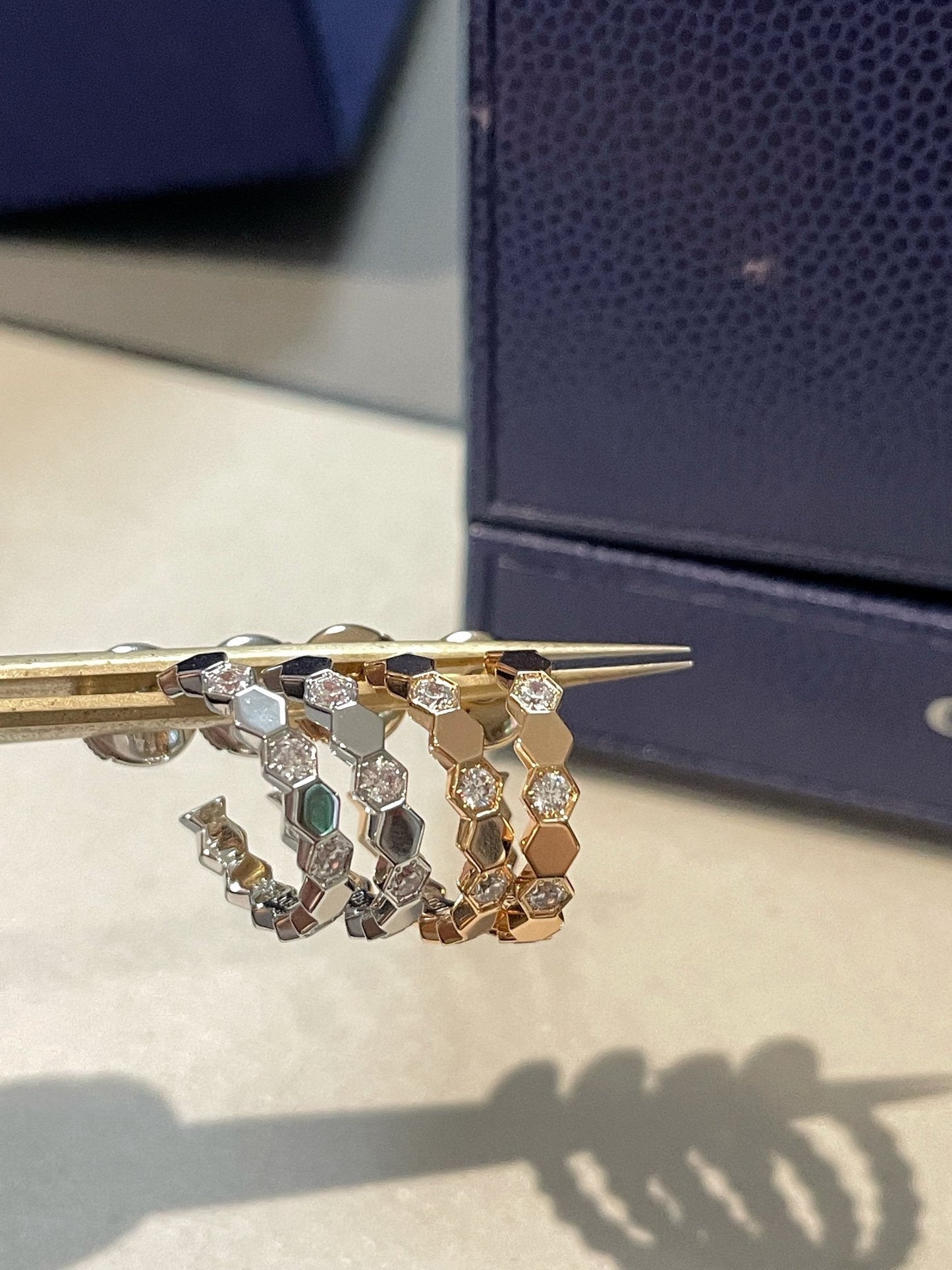 [Gaonasi]Hollow Design Four-Leaf Clover Flower Shape Ring