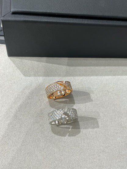 [Gaonasi]LIENS EVIDENCE  DIAMOND PAVED RING