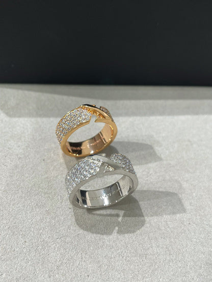 [Gaonasi]LIENS EVIDENCE  DIAMOND PAVED RING