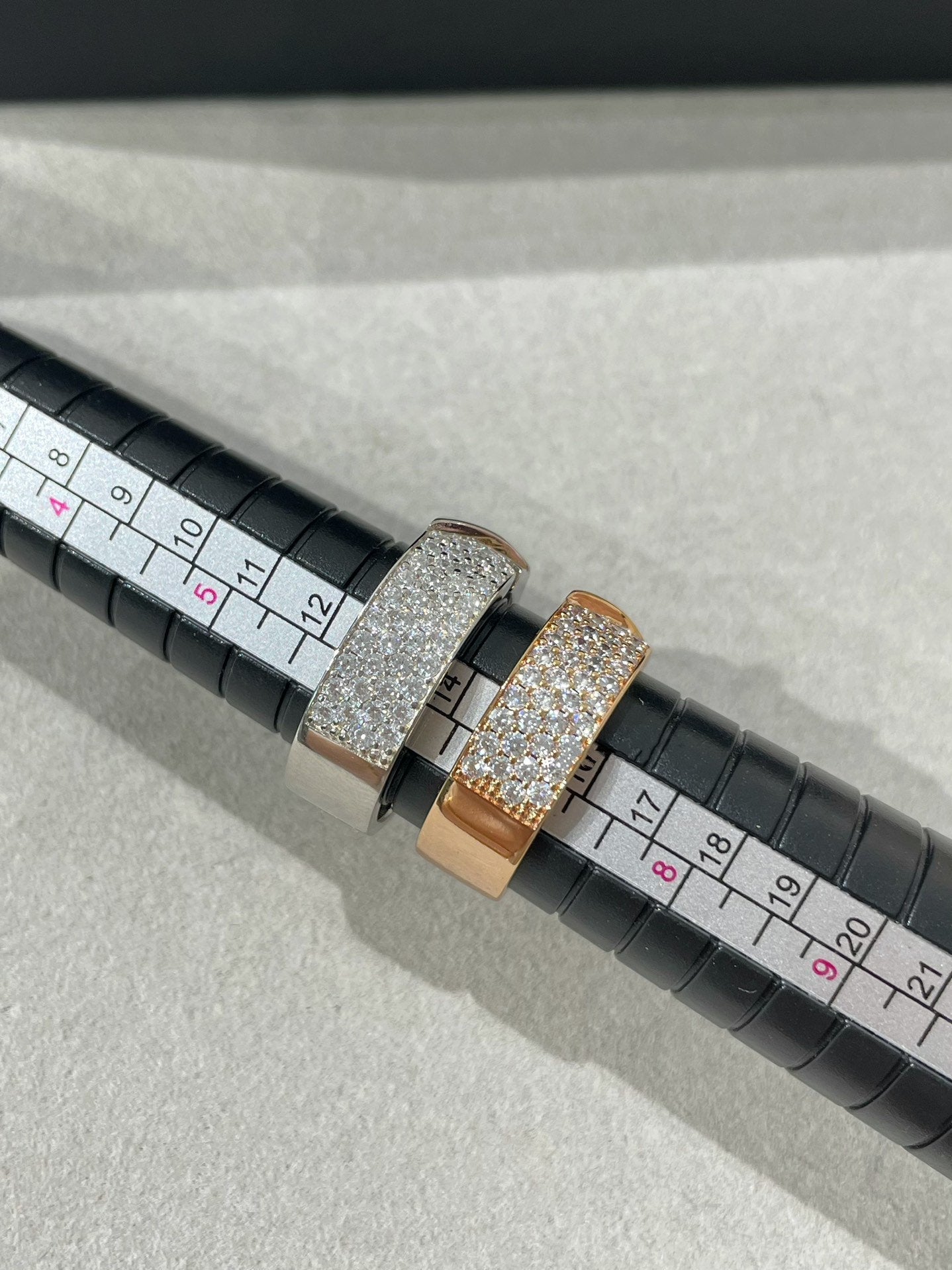 [Gaonasi]LIENS EVIDENCE  DIAMOND PAVED RING
