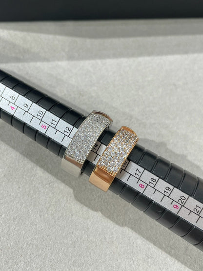 [Gaonasi]LIENS EVIDENCE  DIAMOND PAVED RING