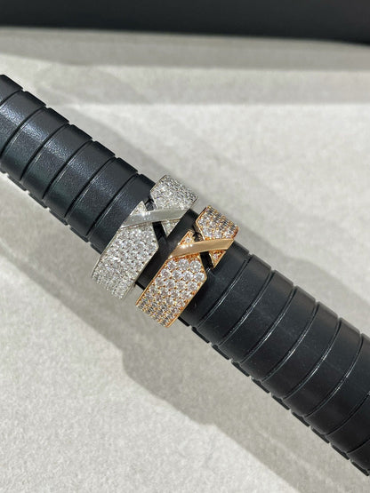 [Gaonasi]LIENS EVIDENCE  DIAMOND PAVED RING