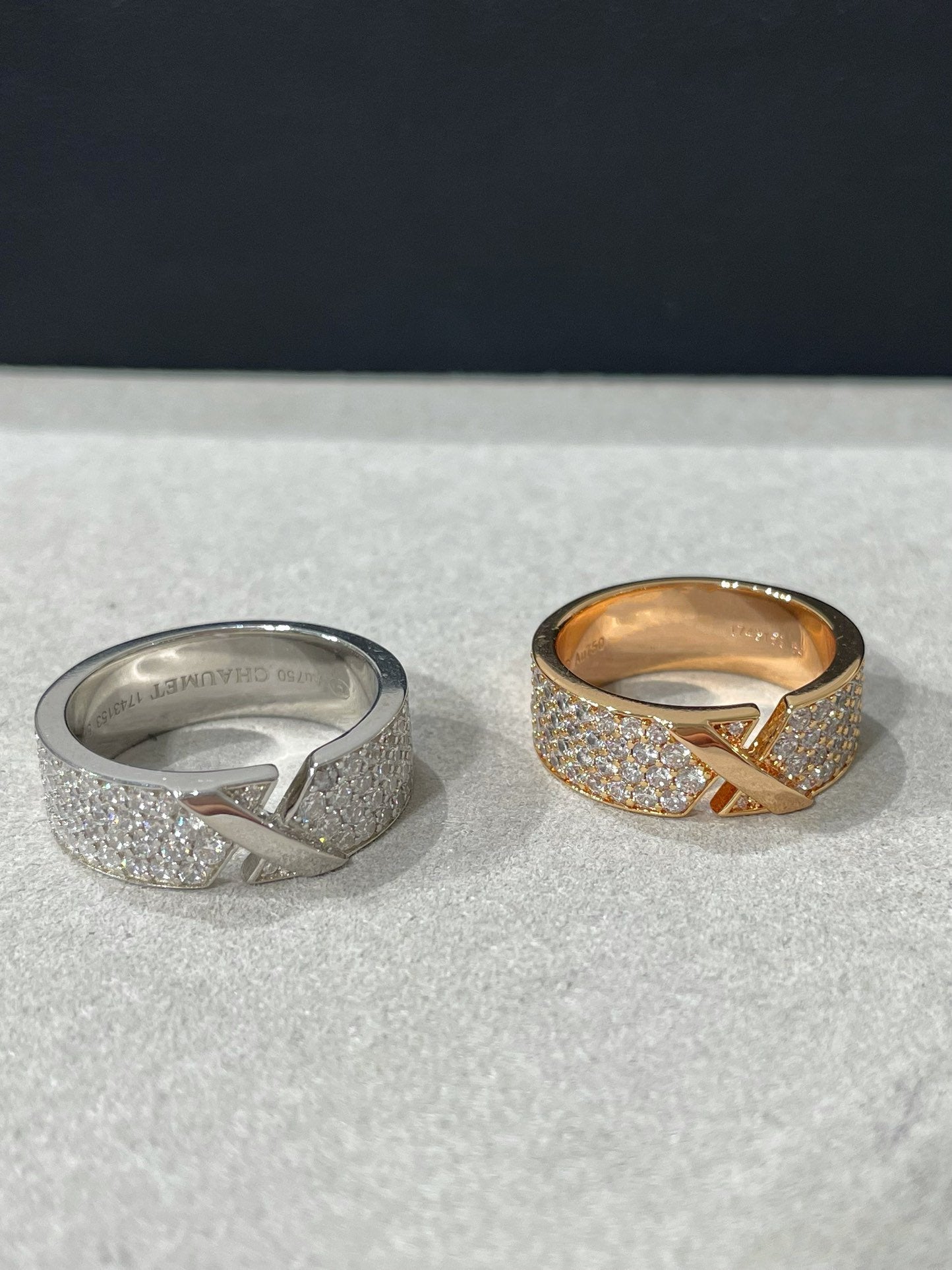 [Gaonasi]LIENS EVIDENCE  DIAMOND PAVED RING