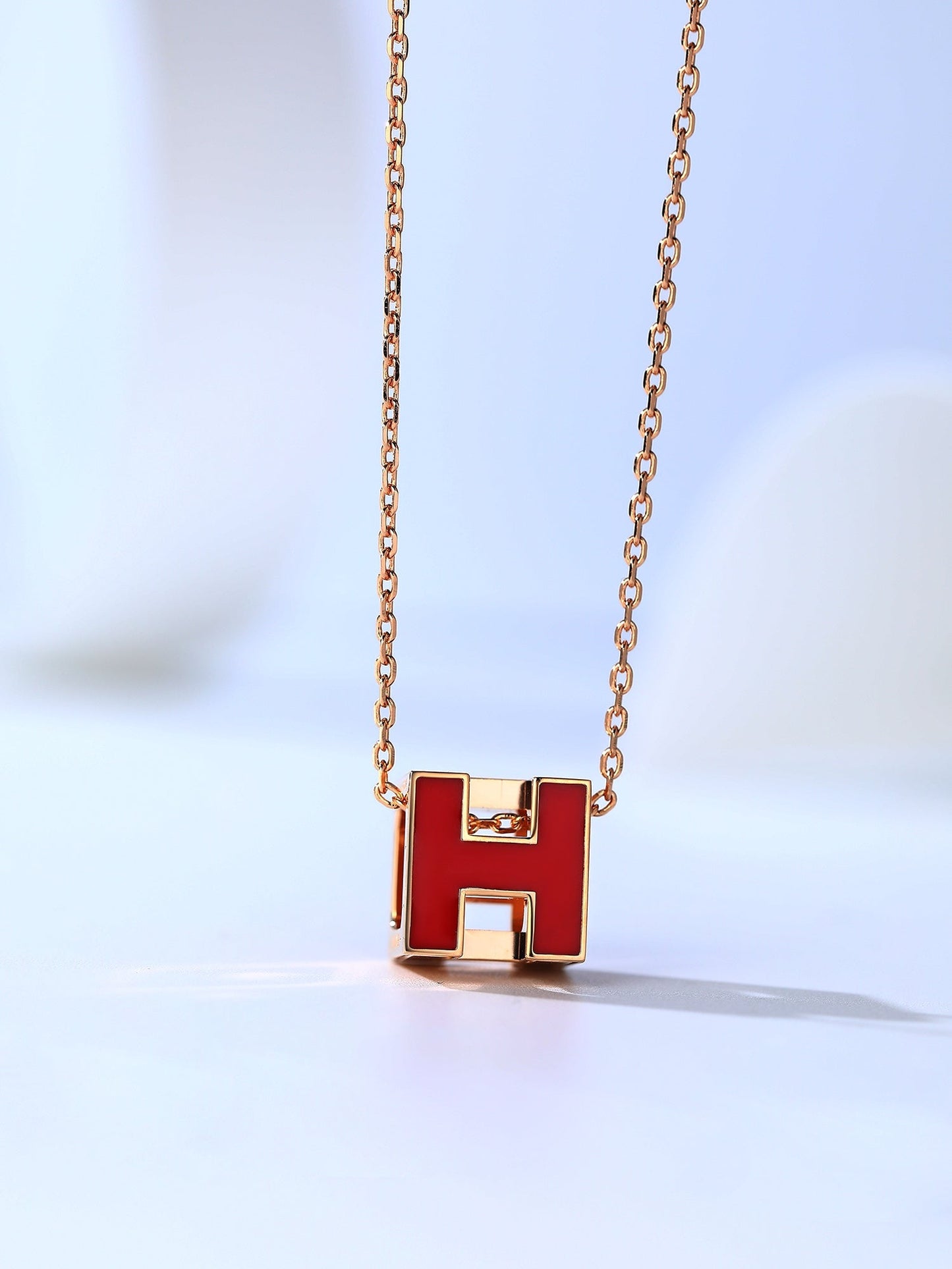 [Gaonasi]H CAGE PINK GOLD NECKLACE