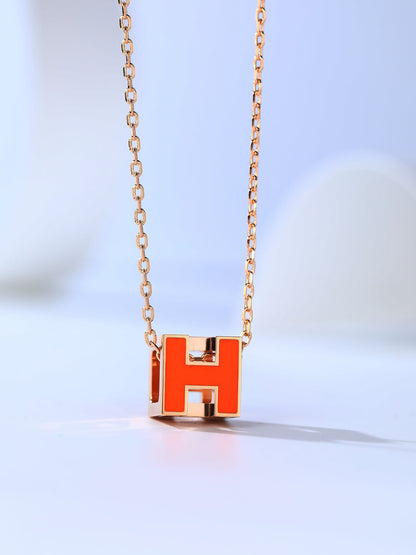 [Gaonasi]H CAGE PINK GOLD NECKLACE