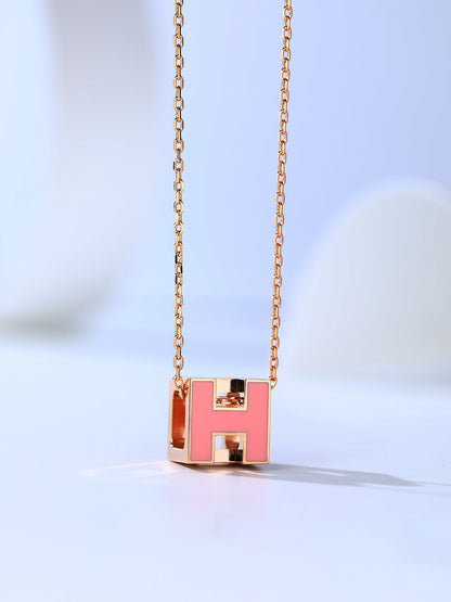 [Gaonasi]H CAGE PINK GOLD NECKLACE