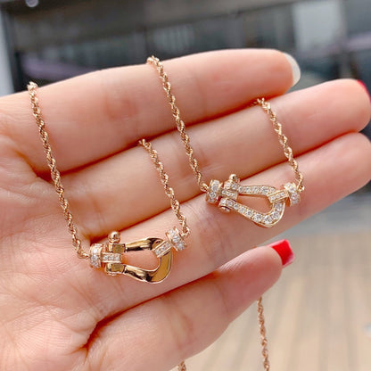 [Gaonasi]FORCE 10 PINK GOLD DIAMOND NECKLACE