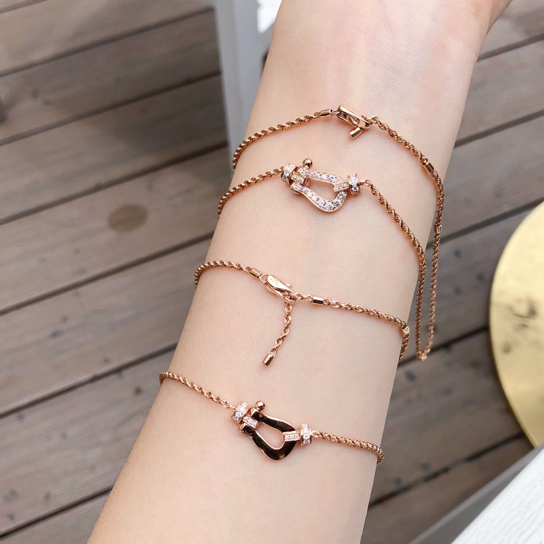 [Gaonasi]FORCE 10 PINK GOLD DIAMOND NECKLACE
