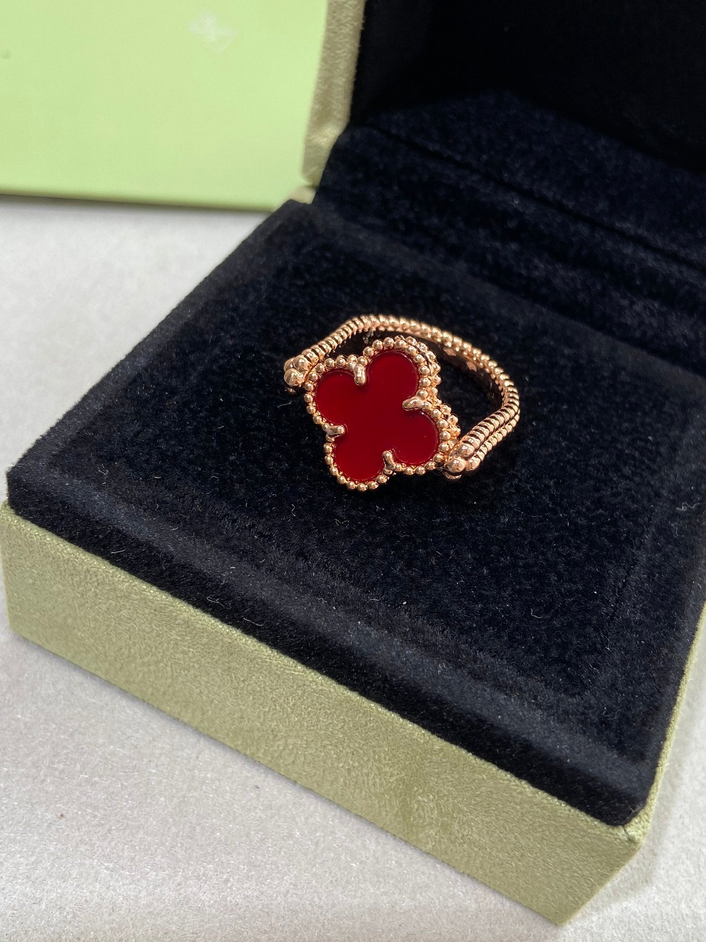 [Gaonasi]CLOVER RIVERSIBLE RING GOLD COLLECTION