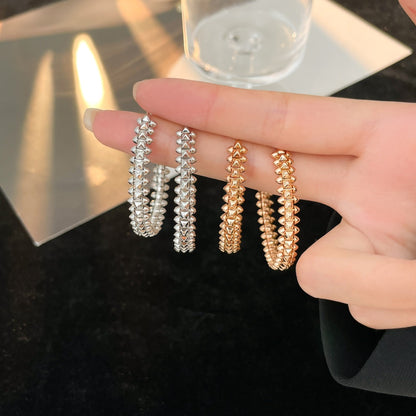 [Gaonasi Jewelry]CLASH HOOP LARGE EARRINGS