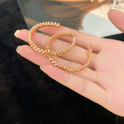 [Gaonasi Jewelry]CLASH HOOP LARGE EARRINGS
