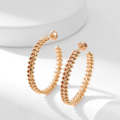 [Gaonasi Jewelry]CLASH HOOP LARGE EARRINGS