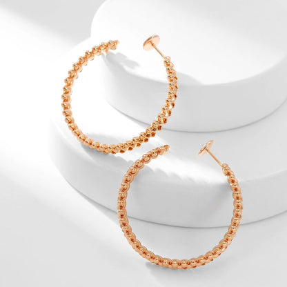 [Gaonasi Jewelry]CLASH HOOP LARGE EARRINGS