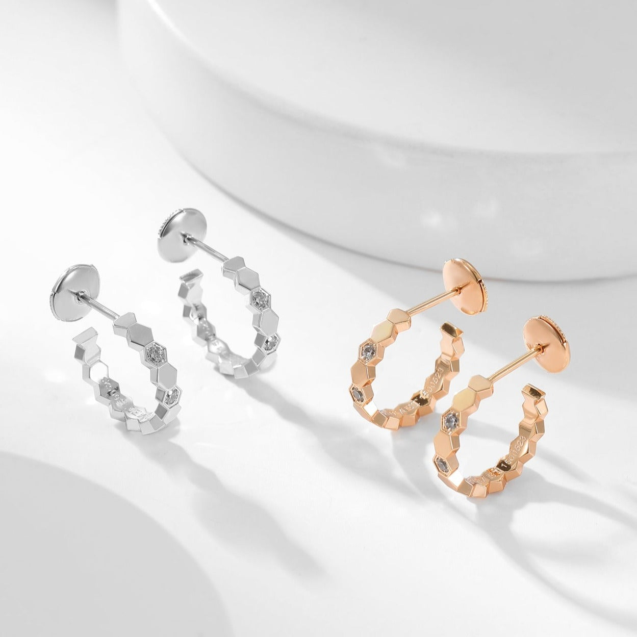 [Gaonasi]BEE LOVE DIAMOND HOOP EARRINGS