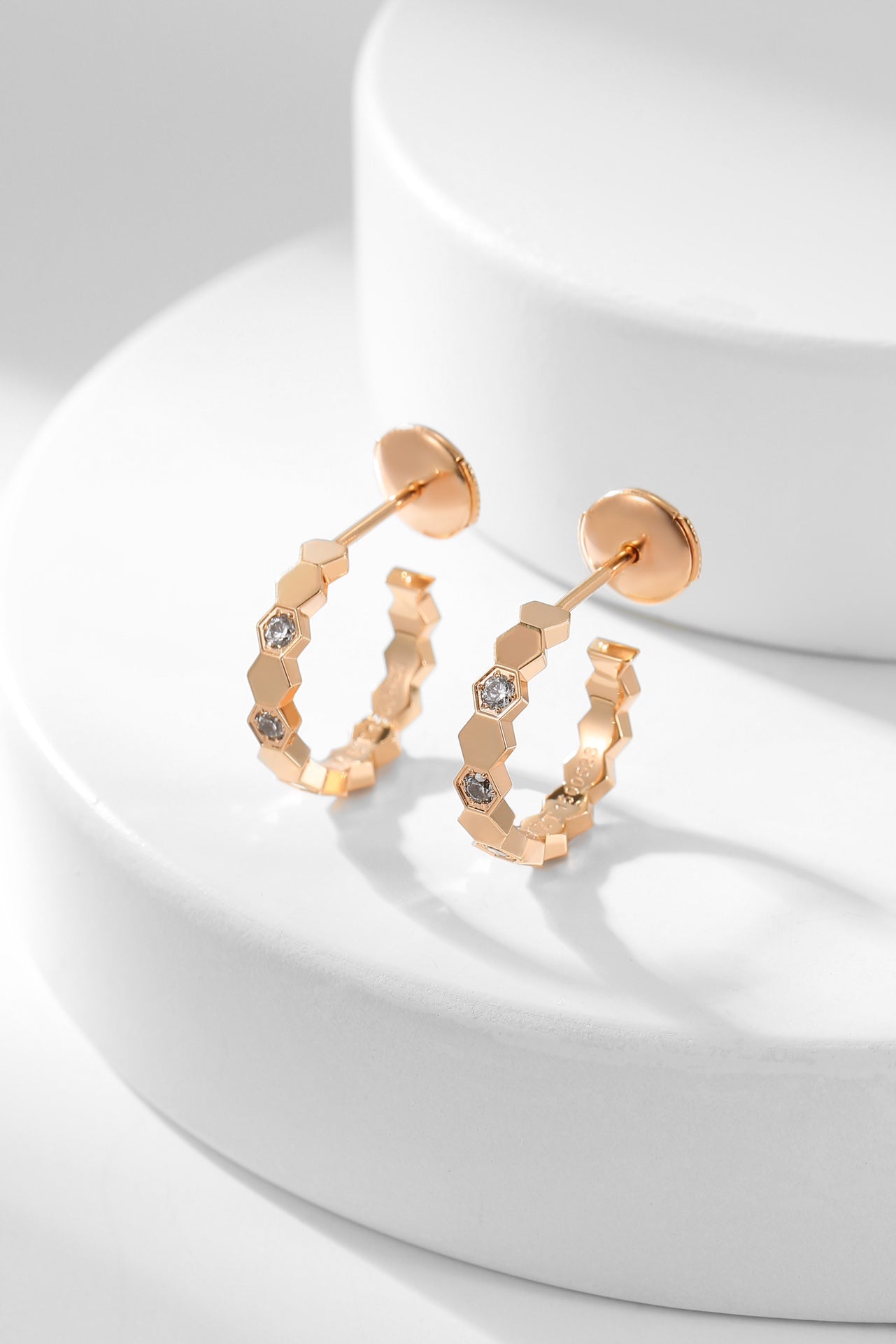 [Gaonasi]BEE LOVE DIAMOND HOOP EARRINGS