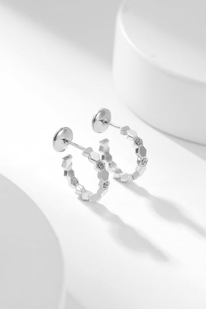 [Gaonasi]BEE LOVE DIAMOND HOOP EARRINGS