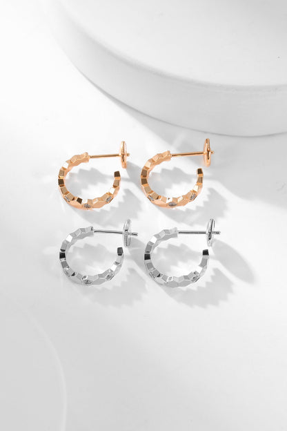 [Gaonasi]BEE LOVE DIAMOND HOOP EARRINGS