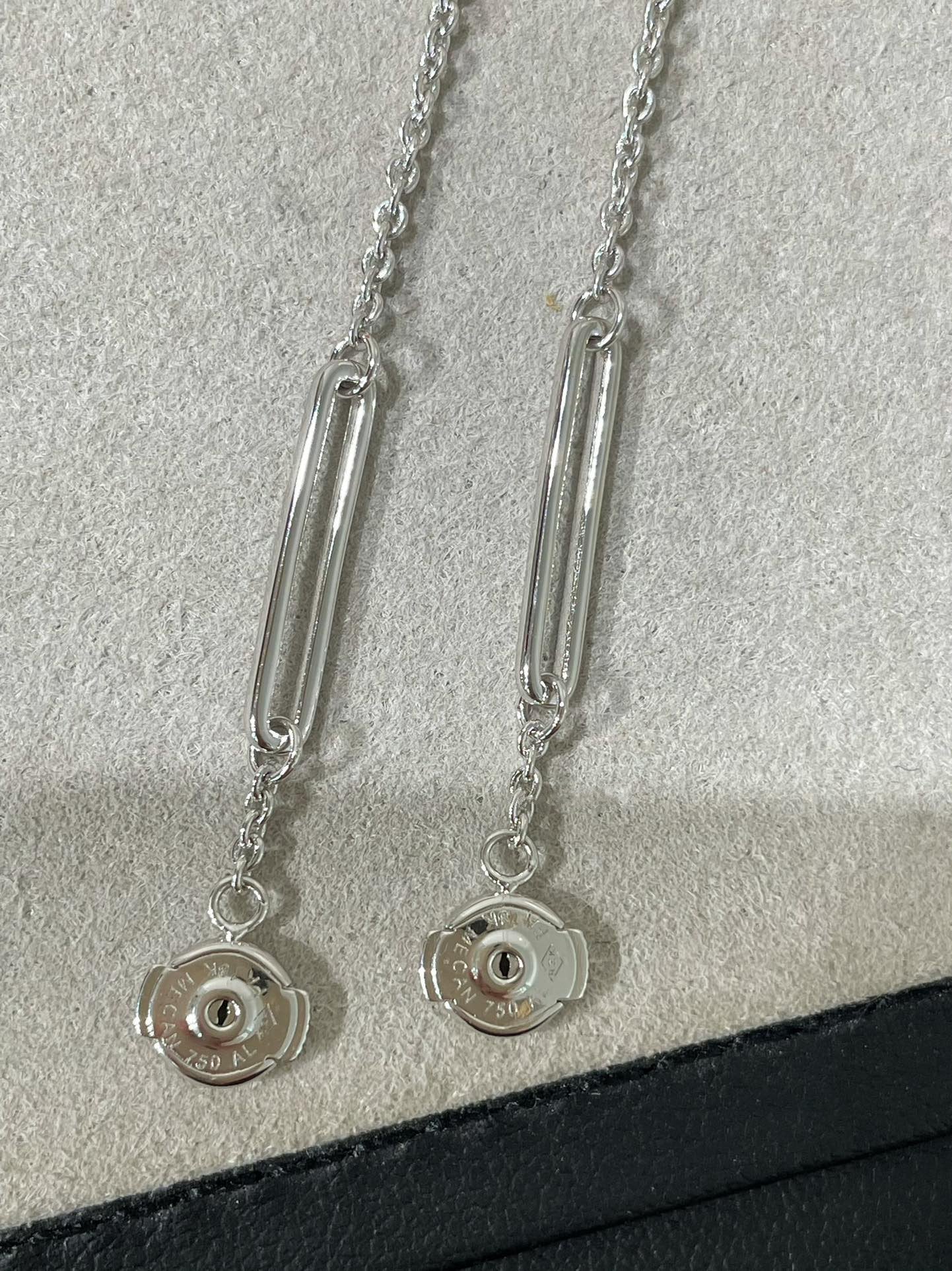 [Gaonasi]CHAINE CHAOS DIAMOND DROP EARRINGS