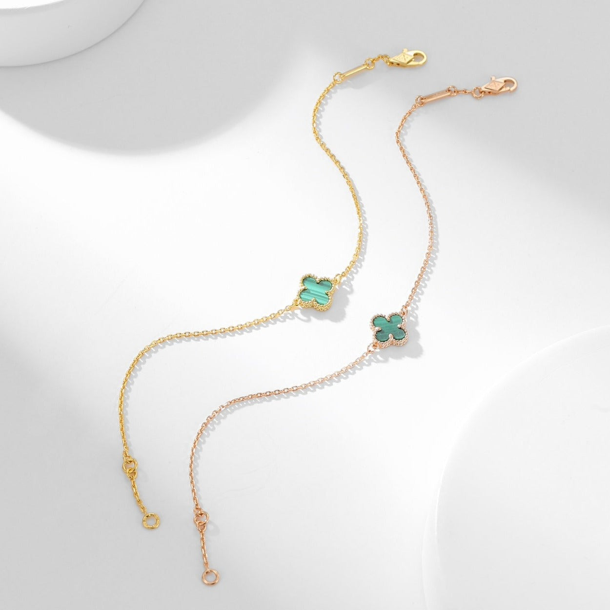[Gaonasi]CLOVER BRACELET MALACHITE 1 MOTIF