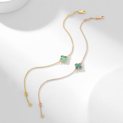 [Gaonasi]CLOVER BRACELET MALACHITE 1 MOTIF