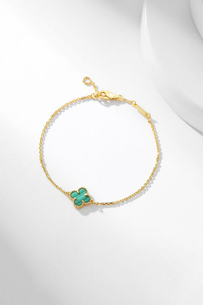 [Gaonasi]CLOVER BRACELET MALACHITE 1 MOTIF