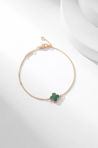 [Gaonasi]CLOVER BRACELET MALACHITE 1 MOTIF