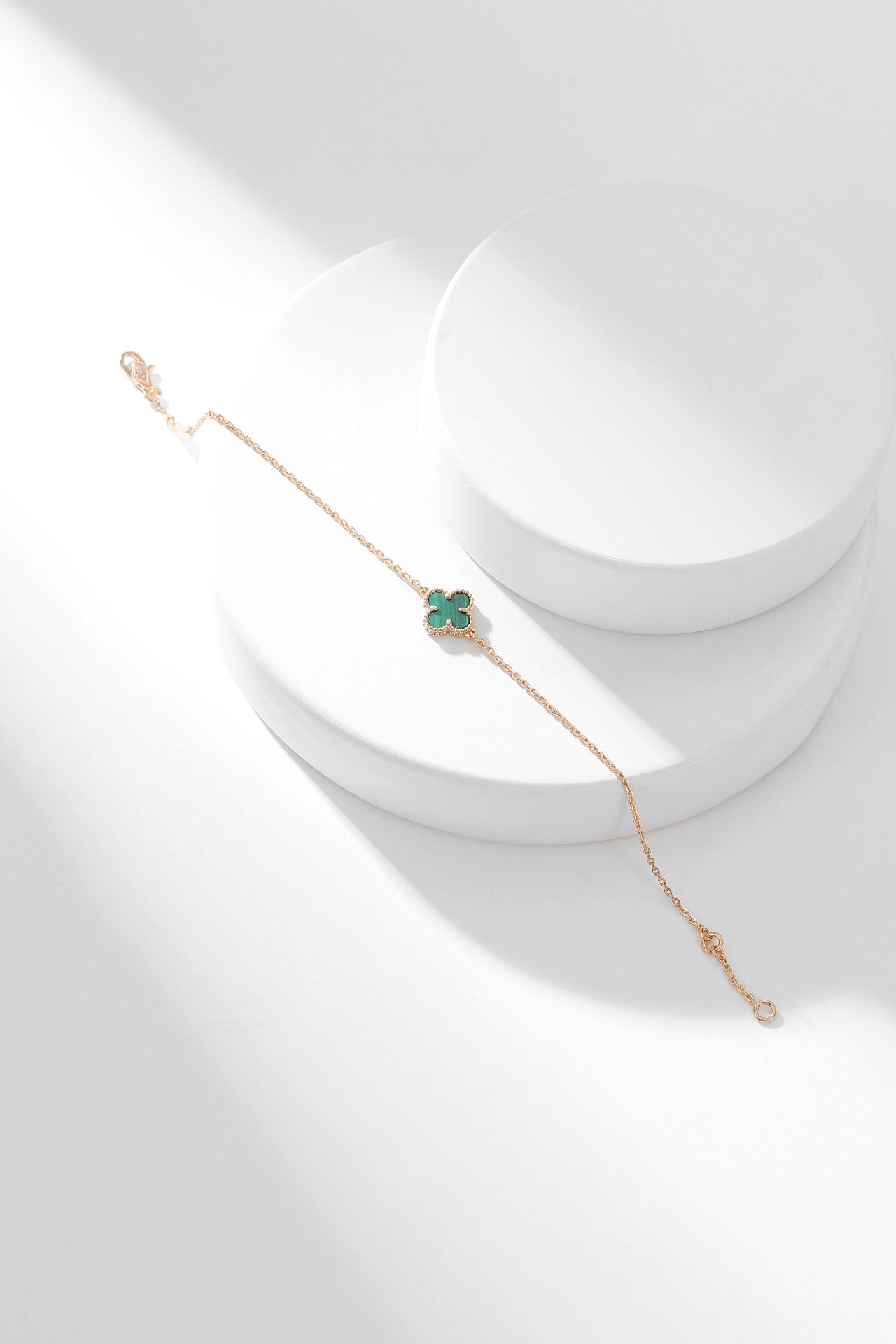 [Gaonasi]CLOVER BRACELET MALACHITE 1 MOTIF