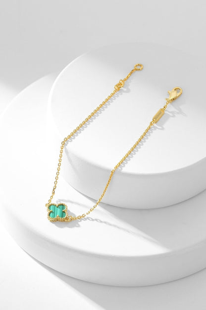 [Gaonasi]CLOVER BRACELET MALACHITE 1 MOTIF