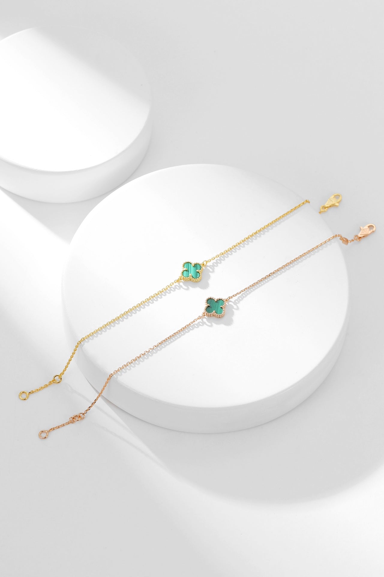 [Gaonasi]CLOVER BRACELET MALACHITE 1 MOTIF