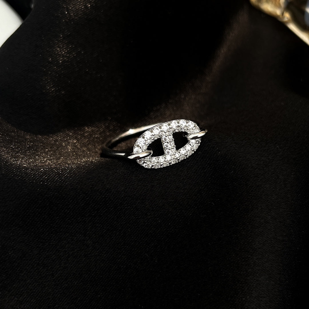 [Gaonasi]RONDE SMALL SILVER DIAMOND RING