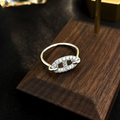 [Gaonasi]RONDE SMALL SILVER DIAMOND RING