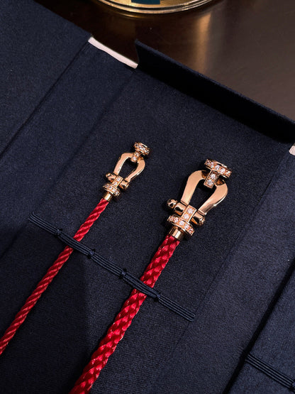 [Gaonasi]FORCE 10 HALF DIAMOND PINK GOLD RED CORDERI LARGE AND MEDIUM MODEL