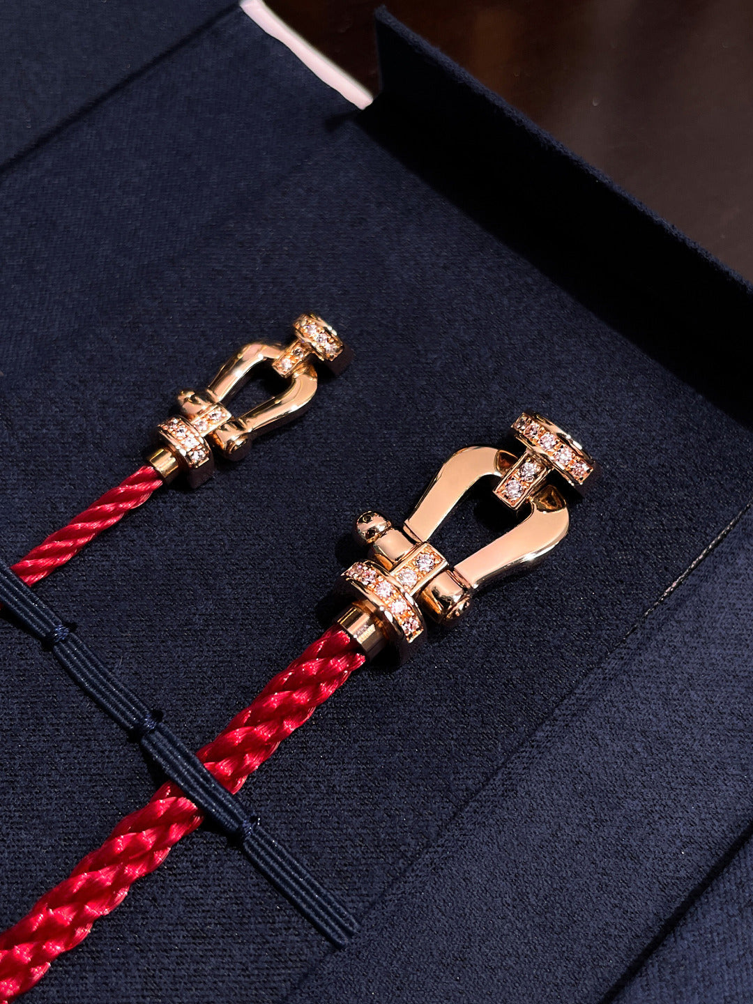 [Gaonasi]FORCE 10 HALF DIAMOND PINK GOLD RED CORDERI LARGE AND MEDIUM MODEL