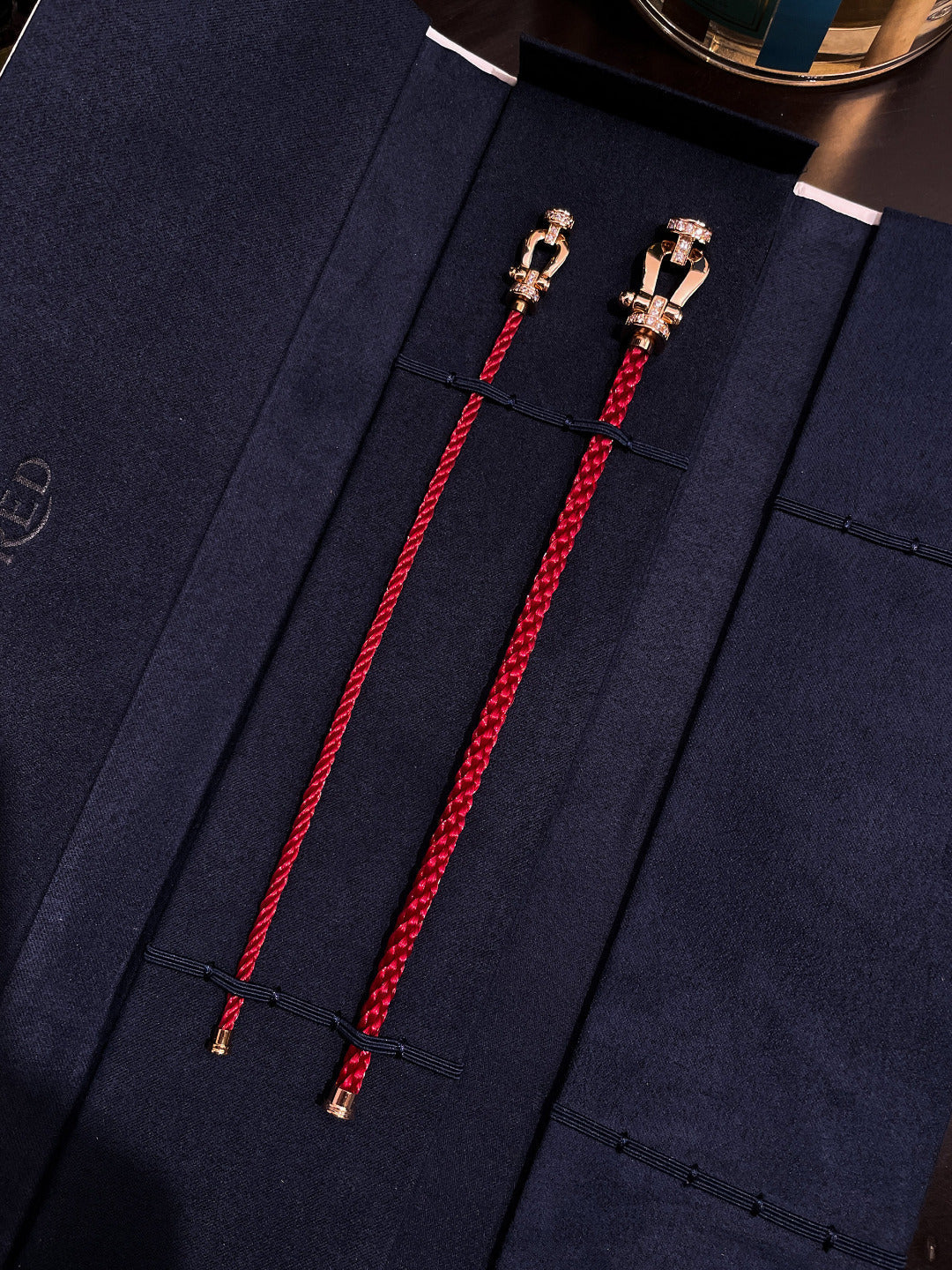 [Gaonasi]FORCE 10 HALF DIAMOND PINK GOLD RED CORDERI LARGE AND MEDIUM MODEL